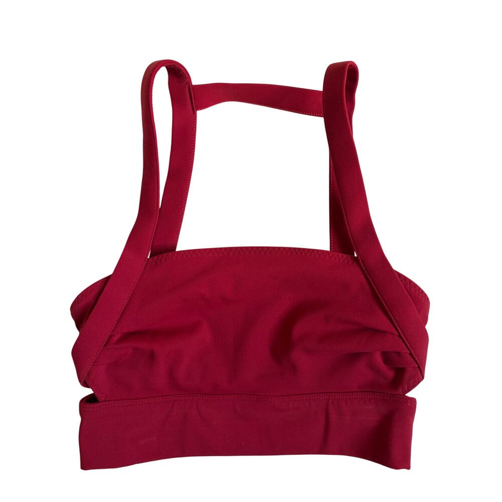 FP Movement by Free People Solid Wave Rider Bra (Deep Red) - Extra Small